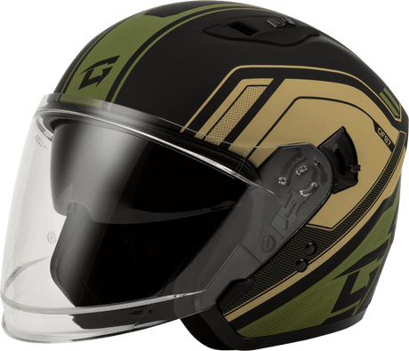 01187223 Gmax Of-87 Duke Helmet W/Led Light Matte Blk/Green Xs - RV and Auto Parts