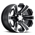 ITP SS 312 14x8 / 4x156 BP / 5+3 Offset Black w/ Machined Wheel - ITP