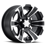 ITP SS 312 14x8 / 4x156 BP / 5+3 Offset Black w/ Machined Wheel - ITP