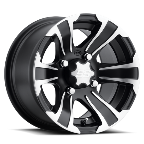 ITP SS 312 14x8 / 4x156 BP / 5+3 Offset Black w/ Machined Wheel - ITP