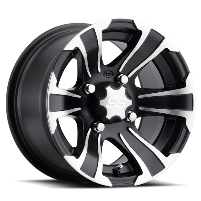 ITP SS 312 14x8 / 4x156 BP / 5+3 Offset Black w/ Machined Wheel - ITP