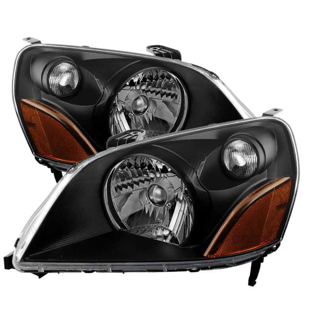 SPYDER 9023699 Xtune Honda Pilot 03-05 Crystal Headlights Black HD-JH-HPIL03-AM-BK