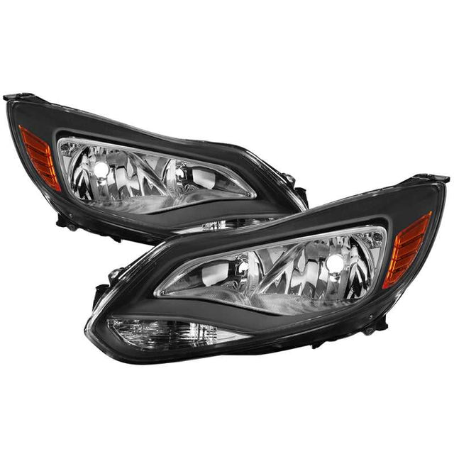 SPYDER 9037337 xTune Ford Focus 2012-2014 Halogen Only OEM Style Headlights - Black HD-JH-FFOC12-AM-BK