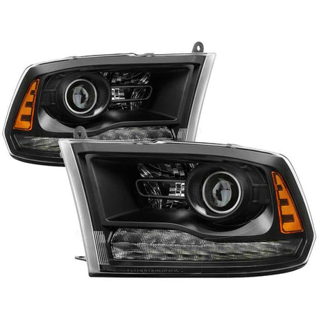 SPYDER 9040238 xTune Dodge Ram 13-17 ( w/ Factory Projector LED) Projector Headlight - Black HD-JH-DR13-P-BK