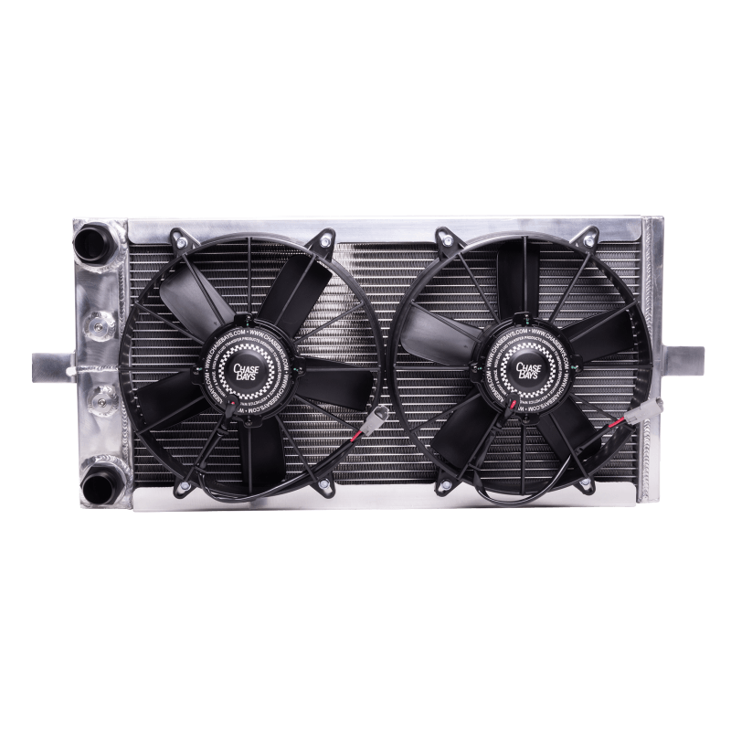 Chase Bays Nissan 240SX S13/S14/S15 OE Style 1.38in Tucked Aluminum Radiator w/2 12in Ultra Fans - RV and Auto Parts