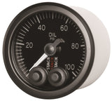 Autometer Stack Instruments Pro Control 52mm 0-100 PSI Oil Pressure Gauge - Black (1/8in NPTF Male) - ST3502