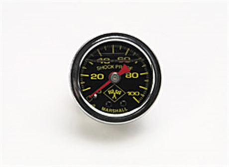 Russell Performance 100 psi fuel pressure gauge black face chrome case (Liquid-filled) - 650320