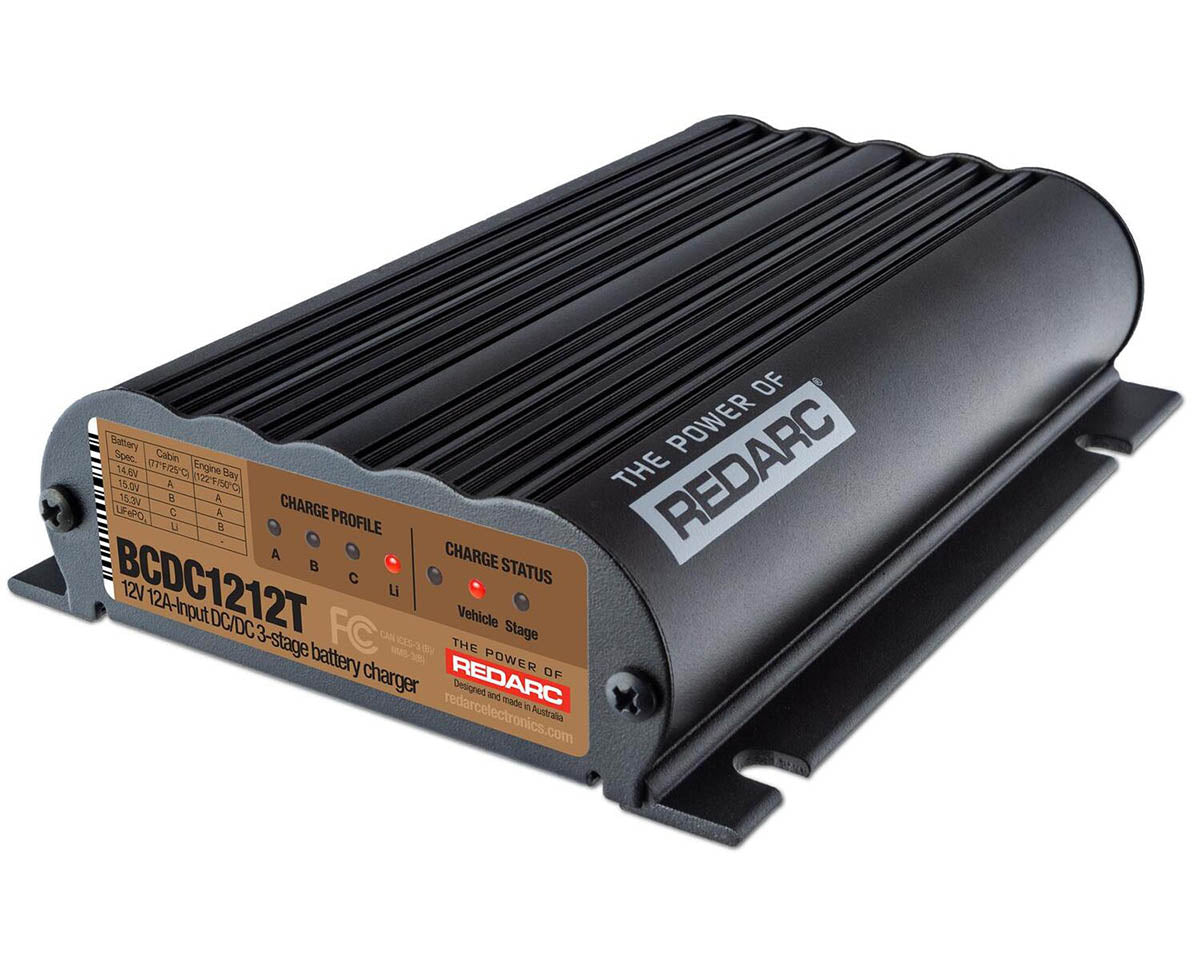 BCDC1212T Redarc 12V 12A In-Trailer Dc-Dc Battery Ch