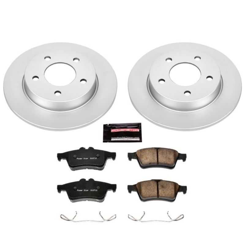 PowerStop CRK123 Power Stop 06-13 Mazda 3 Rear Z17 Evolution Geomet Coated Brake Kit