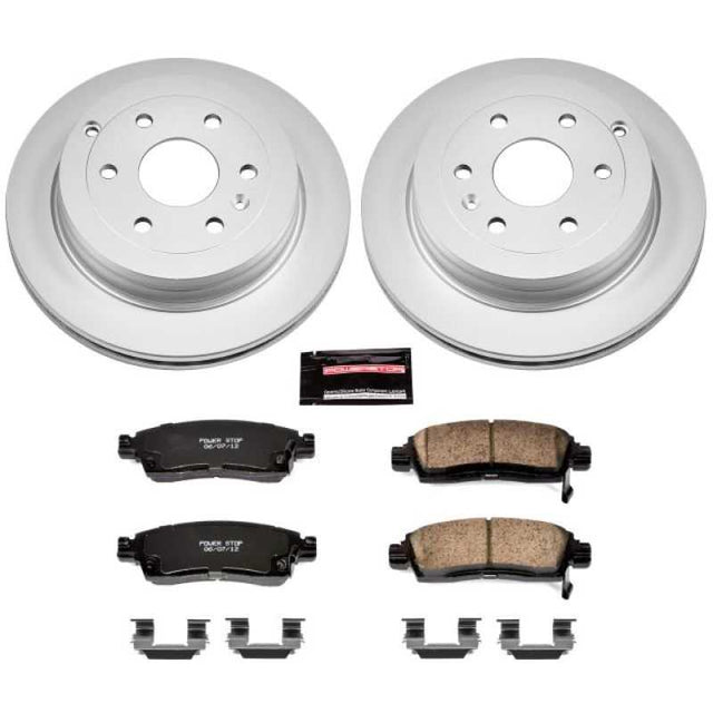 PowerStop CRK5262 Power Stop 08-17 Buick Enclave Rear Z17 Evolution Geomet Coated Brake Kit