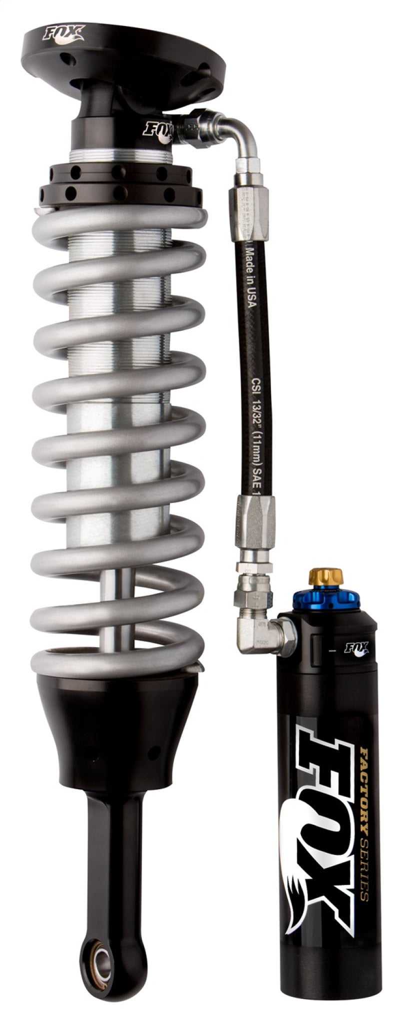 Fox 07+ Tundra 2.5 Factory Series 6.01in. Remote Res. Coilover Shock w/DSC Adj. - Black/Zinc 