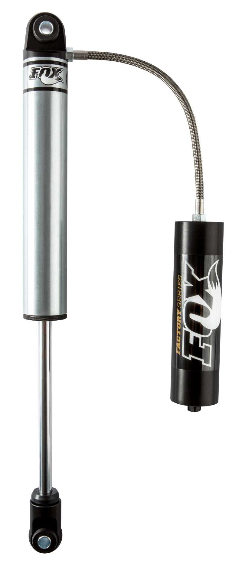 Fox 2.0 Factory Series 10in Smooth Bdy Remote Res. Shock w/Hrglss Eyelet/Cap 5/8in Shft (30/75)- Blk 