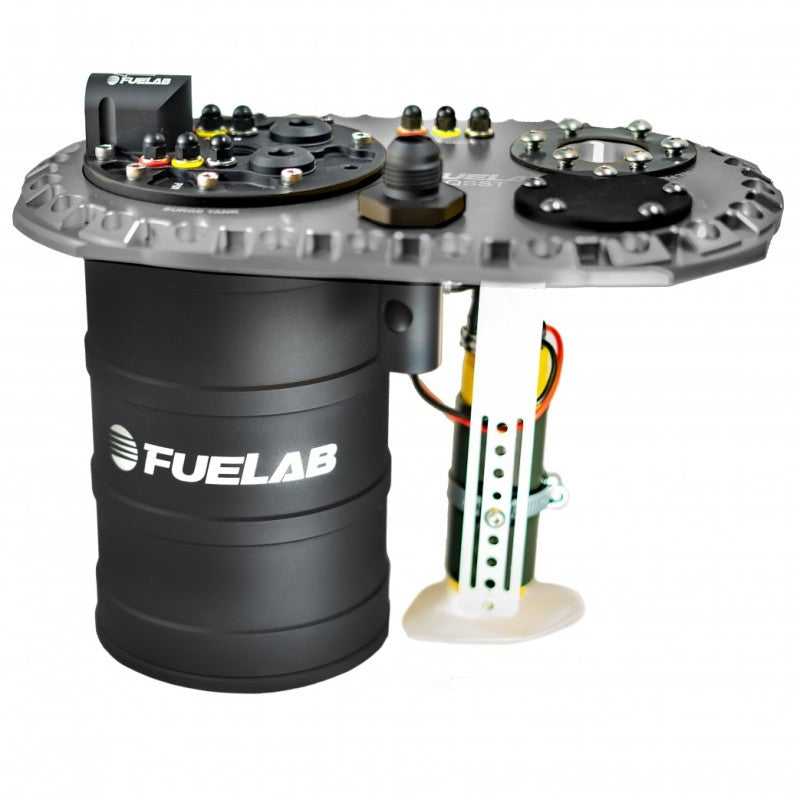 Fuelab Quick Service Surge Tank w/Bosch Lift Pump & Dual 500LPH Brushed Pumps w/Controller -Titanium 