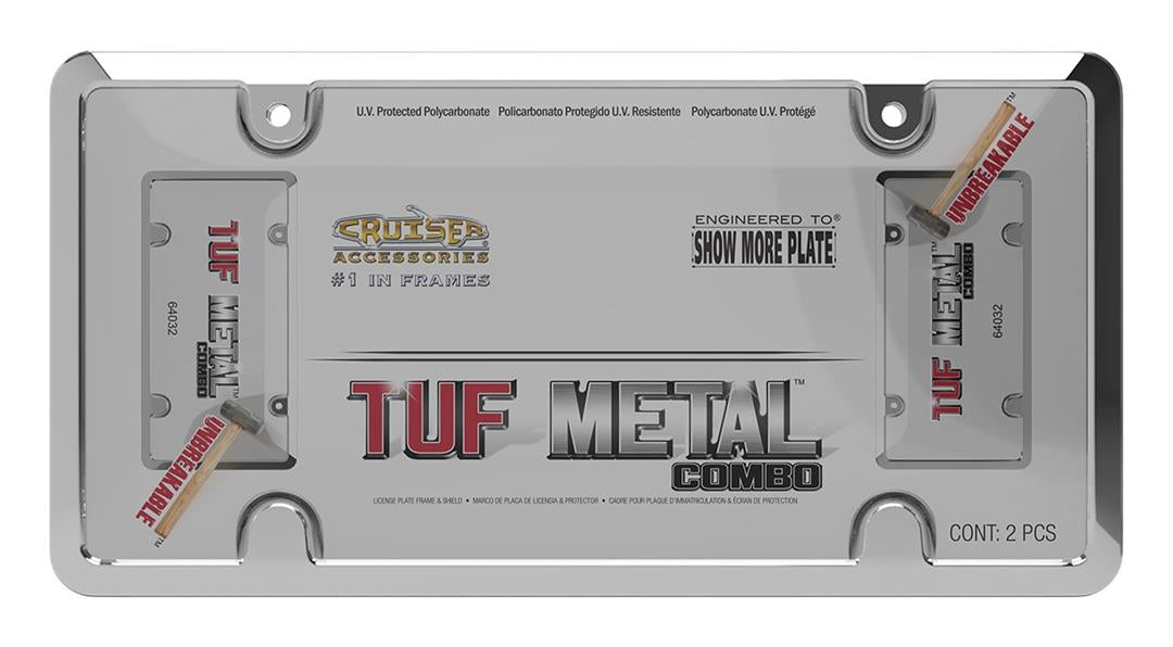 64032 Cruiser License Plate Frame/Shield Combos