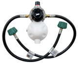 AP Products Auto-Changeover Regulator Kit 2-24 with two-stage regulator, durable cast zinc construction, and high BTU support for RVs and outdoor use.