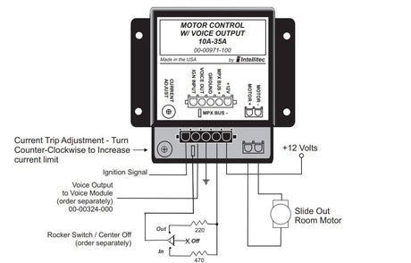 Intellitec 00-00971-100 Motor Control with Voice Output - RV and Auto Parts