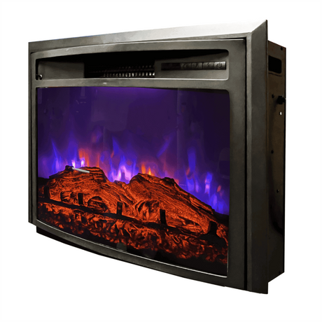 Furrion LLC Greystone 26" Electrical Fireplace showcasing realistic flames in a 26.38-inch glass viewing area with adjustable brightness settings, ideal for any RV, automotive, powersports, off-road, marine, exterior, truck accessories, interior, truck bed, RV parts. Inside RV, RV Parts Shop, Exterior Parts & Accessories, RV Appliances RV Air Conditioner RV Refer, AVADA - Best Sellers