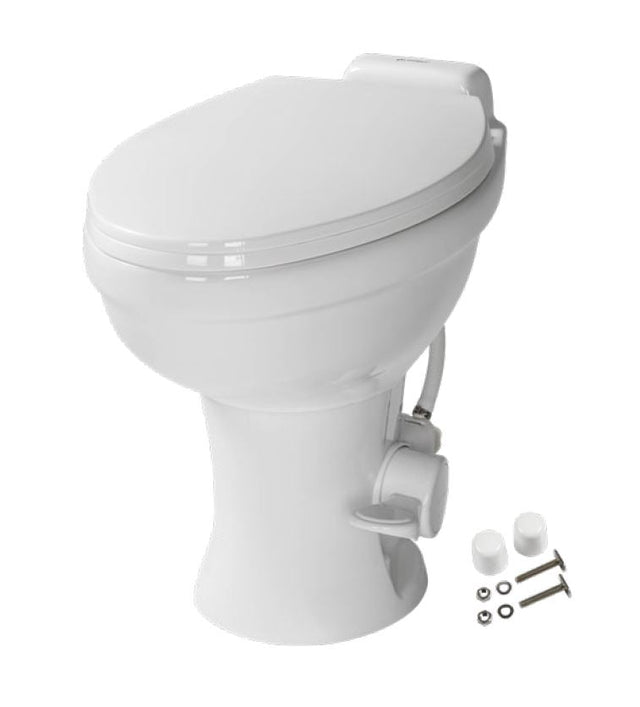 2022113192 Lippert Flow Max RV Toilet with Flow Max technology for efficient waste removal and compact design for space-saving in RV bathrooms, Inside RV,RV Parts Shop,Exterior Parts & Accessories,RV Sanitation Sewer Hoses waste valves holding tanks,AVADA - Best Sellers