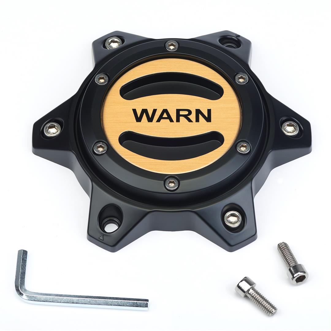 104481 Warn Replacement Center Cap Blk/Gld