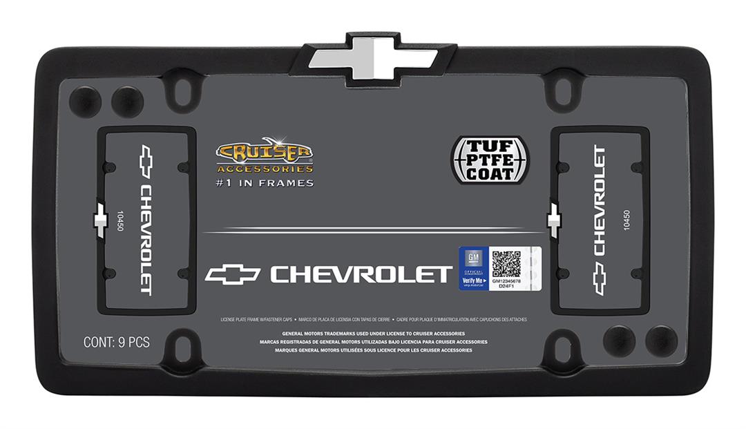 10450 Cruiser License Plate Frames Chevy Matte