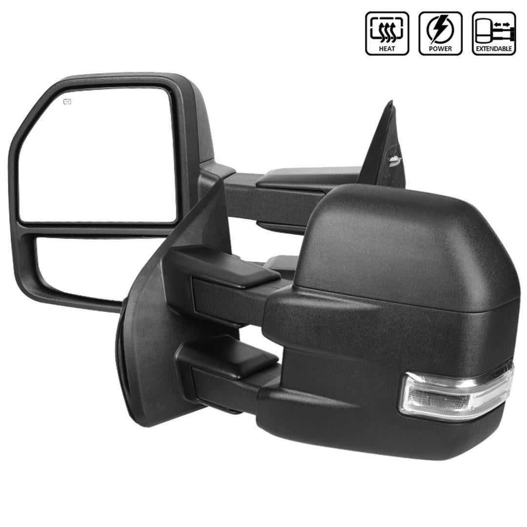 RMX-F15015F3H-P-FS Spec-D Tunin Towing Mirrors-Black Texture