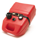 Red fuel tank secured with F05343 Immi Gas / Battery Kwik-Lok.