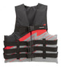 Airhead Bolt 4-Buckle Life Vest in Small, black and red design, for maximum safety and comfort on the water