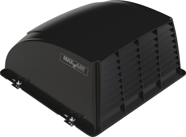 Maxxair Vent Maxxair I+ Vent Cover Black, 14x14 Inch Roof Vent Cover, Vented Design for Efficient Air Circulation, Durable Polyethylene, Exterior Dome Mount, 19-1/4 Inch Length, 18-1/2 Inch Width.