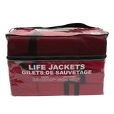 Red 20000-25EF-A-RD Airhead Airhead Type II Keyhole Life Vest in a clear packaging, labeled "Life Jackets" and "Gilets de Sauvetage".