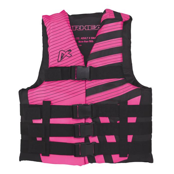 30081-07-A-BKHP Airhead Trend Vest in Black and Hot Pink for water sports with adjustable straps and durable construction, RV, Automotive, Powersports, off-road, marine, exterior, truck accessories, interior, truck bed, rv parts, Marine, AVADA - Best Sellers, Marine Maintenance