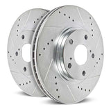 PowerStop JBR1179XPR Power Stop 2004 Subaru Impreza Front Evolution Drilled & Slotted Rotors - Pair