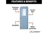 Lippert V000040165 RV Entry Right Hand Door with Radius Entry 28 In. X 72 In. - RV and Auto Parts