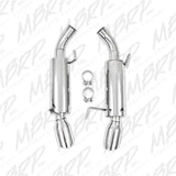 MBRP 05-10 Ford Mustang GT 5.0/Shelby GT500 Dual Mufflers Axle Back Split Rear T304 - RV and Auto Parts