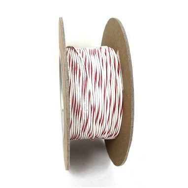 NWR-92-100-20 Namz Custom Cycle 100' Spool 20-Gauge Wire (White/Red Stripe)