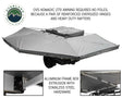 Nomadic 270 Lt Driver Awning by Overland Vehicle Systems, ideal for RV, automotive, powersports, and marine applications, features an aluminum frame box extrusion with stainless steel hardware, perfect for off-road adventures and truck accessories, Outdoor Living, Exterior Parts & Accessories, AVADA - Best Sellers