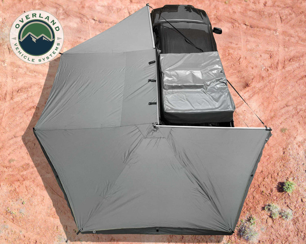 Overland Vehicle Systems Nomadic 270 Lt Driver Awning installed on a truck, ideal for RV, Automotive, Powersports, off-road, marine, exterior, truck accessories, interior, truck bed, rv parts, Outdoor Living, Exterior Parts & Accessories, AVADA - Best Sellers