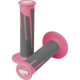 ProTaper Full Diamond Clamp-On Grips - Neon Pink/Dark Gray - 021684