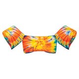 Airhead Otter Elite Children's Life Vest with vibrant tie-dye pattern for stylish water safety.