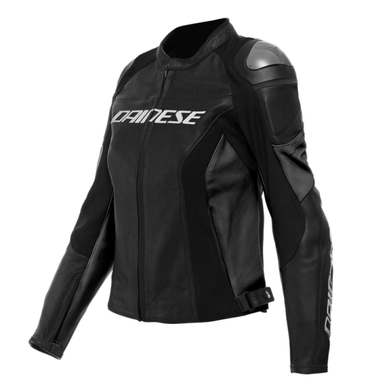 Dainese Racing 4 Lady Leather Jacket Perforated Black/Black Size - 42 - Dainese