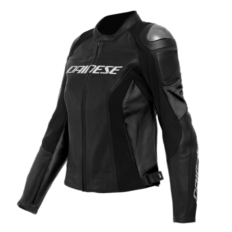 Dainese Racing 4 Lady Leather Jacket Perforated Black/Black Size - 42 - Dainese