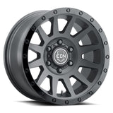 ICON Compression 17x8.5 6x5.5 0mm Offset 4.75in BS 106.1mm Bore Double Black Wheel - RV and Auto Parts