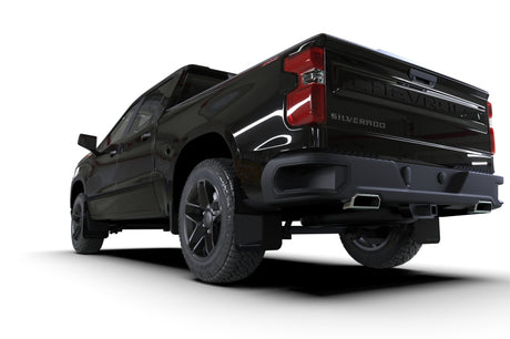 Rally Armor 19-24 Gen 4 Chevy Silverado 1500 Black UR Mud Flap Metallic Black Logo - RV and Auto Parts