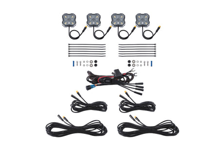 Diode Dynamics Stage Series Single Color LED Rock Light - White Diffused M8 (4-pack) - DD7442