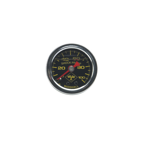 Russell Performance 100 psi fuel pressure gauge black face chrome case (Liquid-filled) - 650320