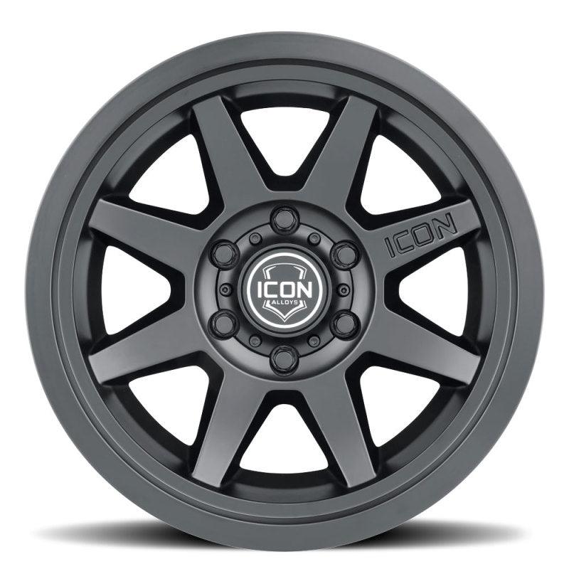 ICON Rebound 17x8.5 5x5 -6mm Offset 4.5in BS 71.5mm Bore Satin Black Wheel - RV and Auto Parts