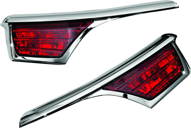 Kuryakyn L.E.D. Passenger Armrest Trim With Turn Signal 06-17 GL1800 Chrome - Kuryakyn