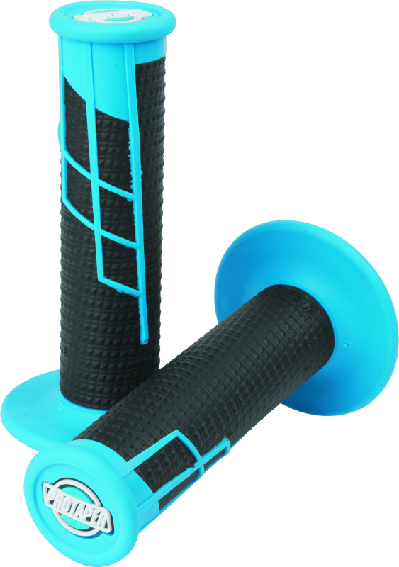 ProTaper Clamp-On 1/2 Waffle Grip - Neon Blue/Black - 021656