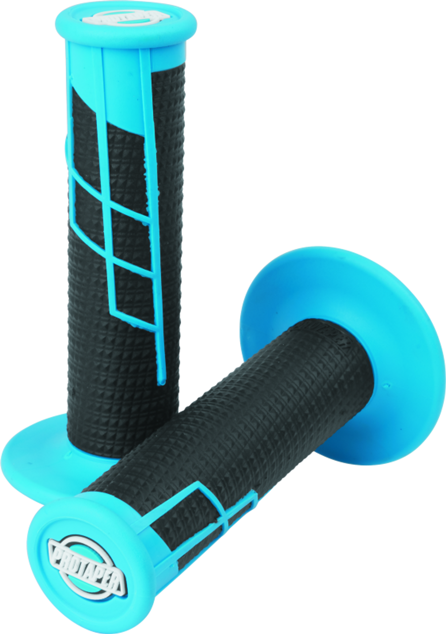 ProTaper Clamp-On 1/2 Waffle Grip - Neon Blue/Black - 021656