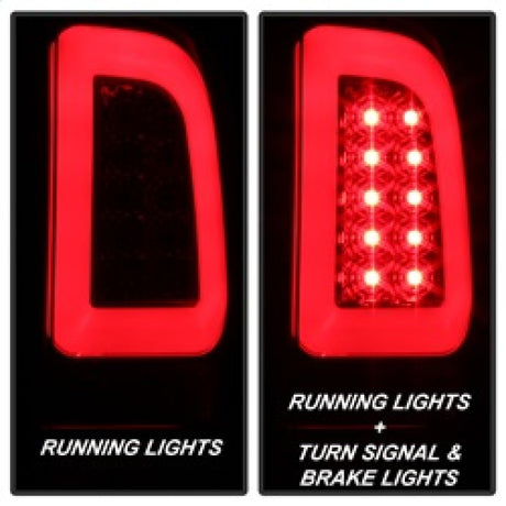 Spyder 97-03 Ford F150 Stylsd. F250 V3 Light Bar LED Tail Lights - Red/Clr ALT-YD-FF15097V3-LBLED-RC - 5084453