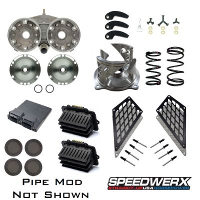 Speedwerx AC6000EXT-5-36 Stage Kit components including springs, ECU, and clutch parts, enhancing Arctic Cat 6000 performance for various elevations, ideal for RV, Automotive, Powersports, off-road, marine enthusiasts, Powersports,Snow,AVADA - Best Sellers,New Products,Must Haves